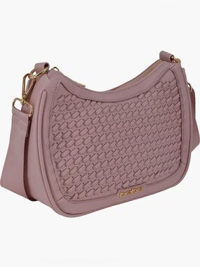 bebe Powder Pink Crossbody with Zip Coin Pouch
